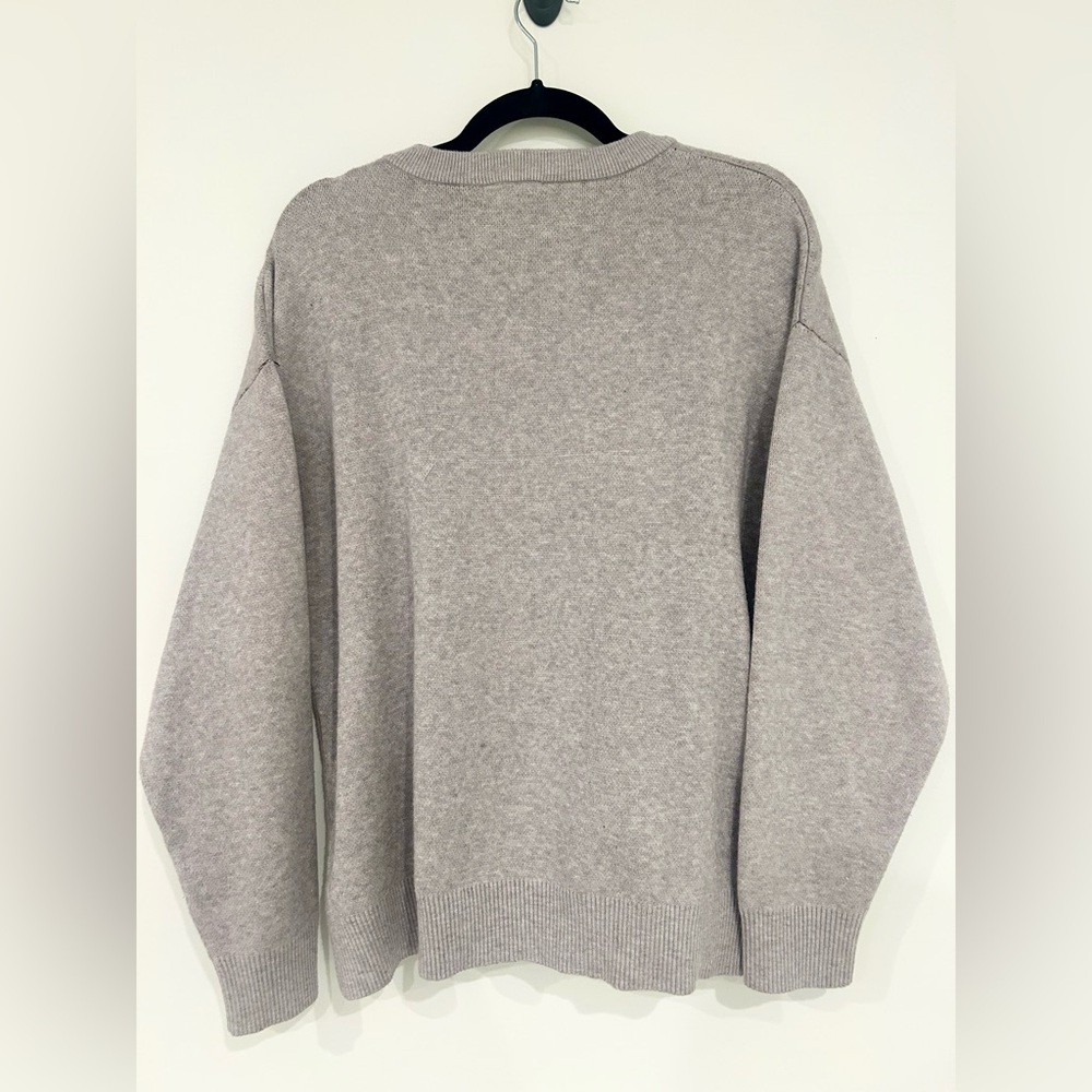 Orange Kiss Women’s Gray Sweater with Golden Puppy Dog Design Size 1X - Picture 7 of 7